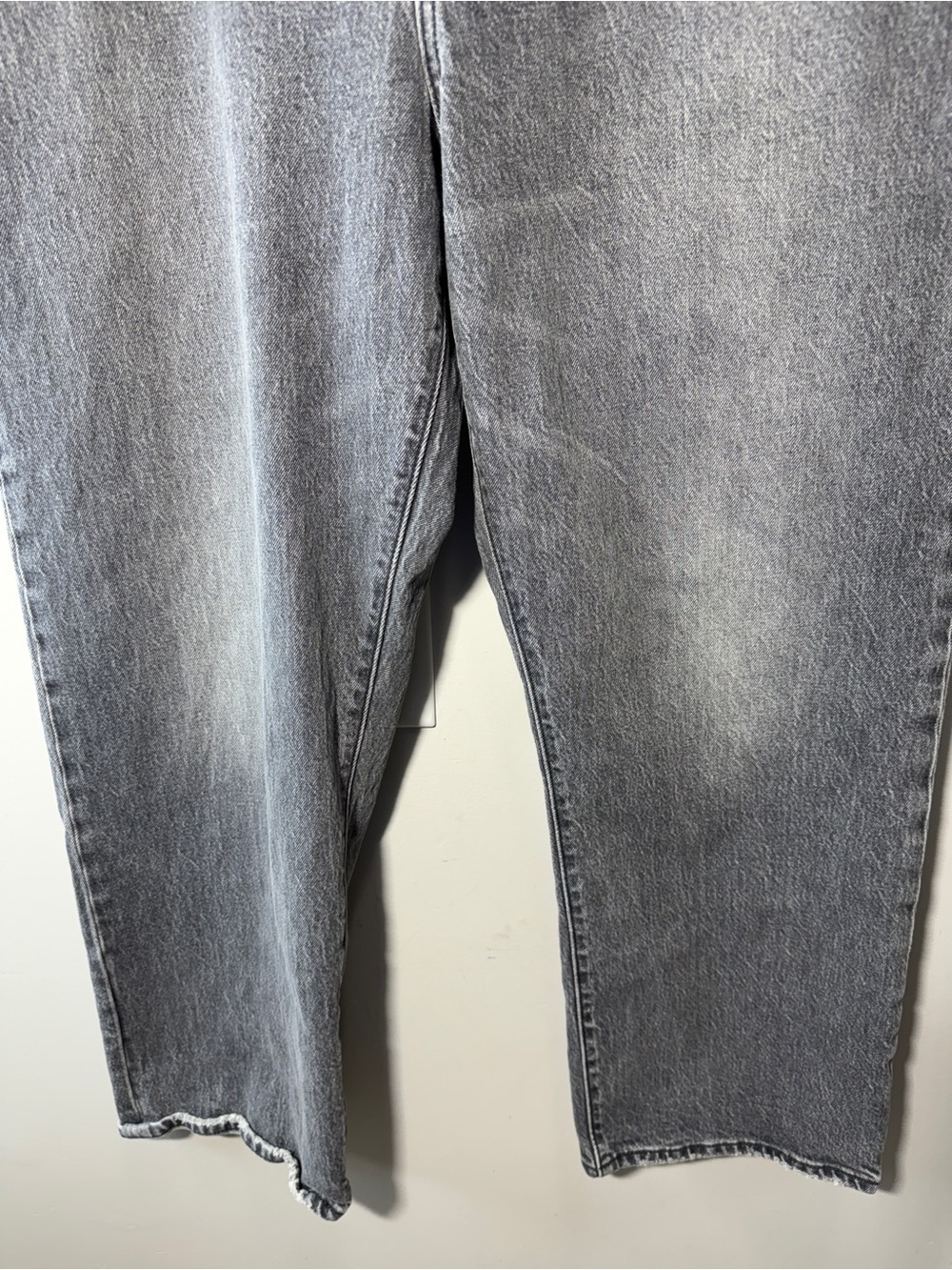 Levi’s Ribcage Straight Ankle Jeans Button Fly Size 34/18 Well Worn Black - Picture 6 of 16